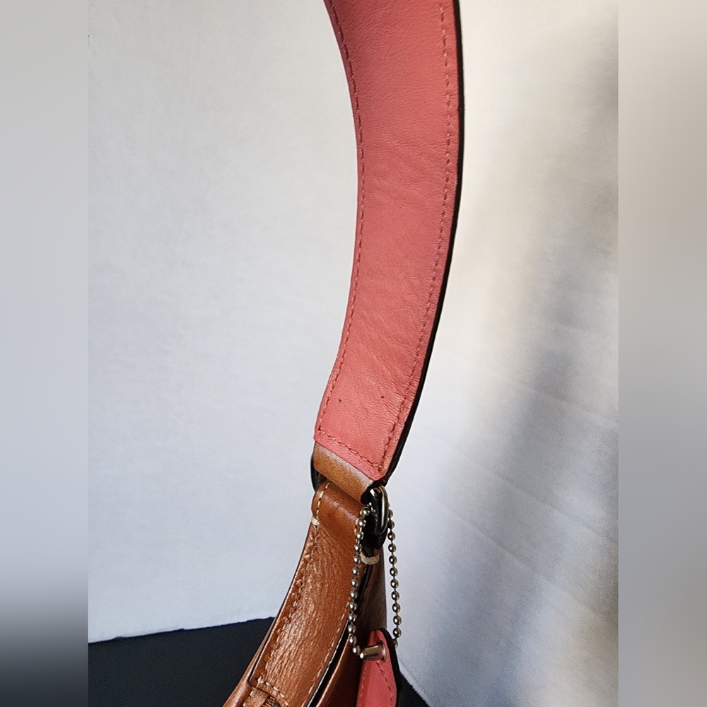 Coach Hampton Herringbone Slim Hobo - Leather, Suede, & Tweed, EUC, 2007, F11214 - Picture 4 of 15